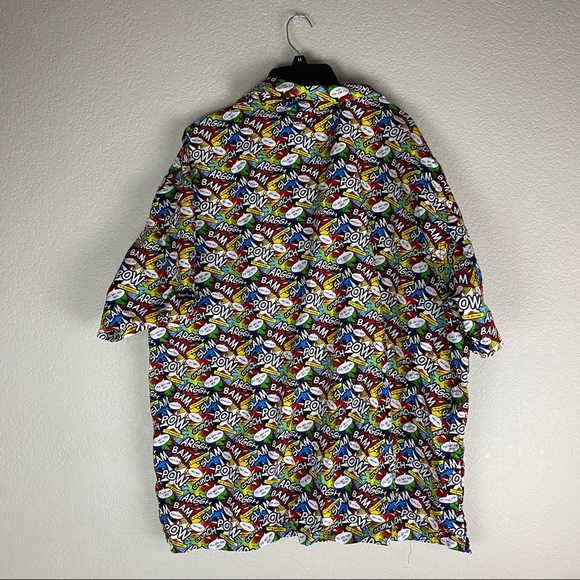 Robots In Orbit Vintage Art Button Up Shirt 3XL - Picture 3 of 5